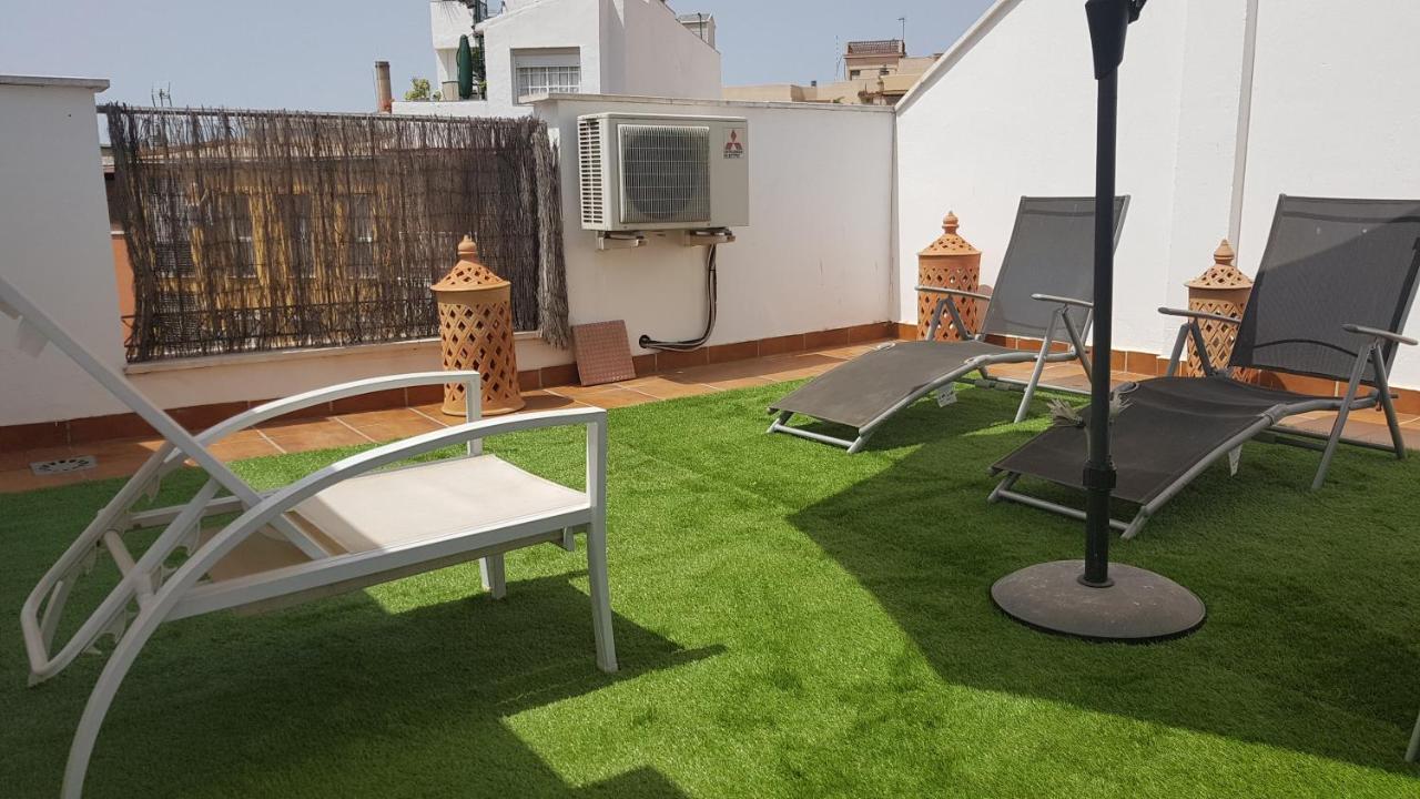 Malaga Centro Terraza Lägenhet Exteriör bild