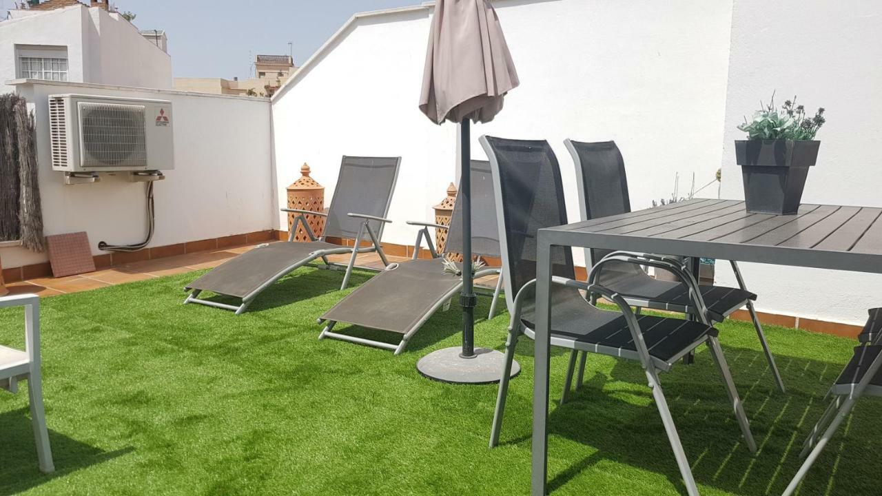 Malaga Centro Terraza Lägenhet Exteriör bild